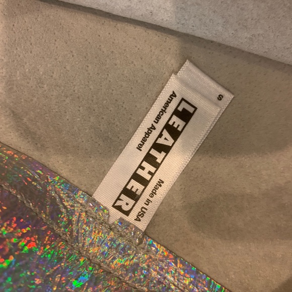 American apparel silver hologram Genuine weather skater skirt small - Picture 4 of 4